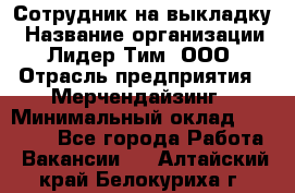 Сотрудник на выкладку › Название организации ­ Лидер Тим, ООО › Отрасль предприятия ­ Мерчендайзинг › Минимальный оклад ­ 18 000 - Все города Работа » Вакансии   . Алтайский край,Белокуриха г.